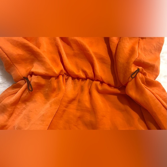 City Triangles Womens M Solid Orange Silk Sleeveless Dress Preppy Classic - Picture 8 of 15